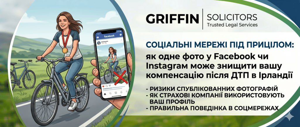 Соціальні мережі під прицілом: як одне фото у Facebook чи Instagram може знищити вашу компенсацію після ДТП в Ірландії