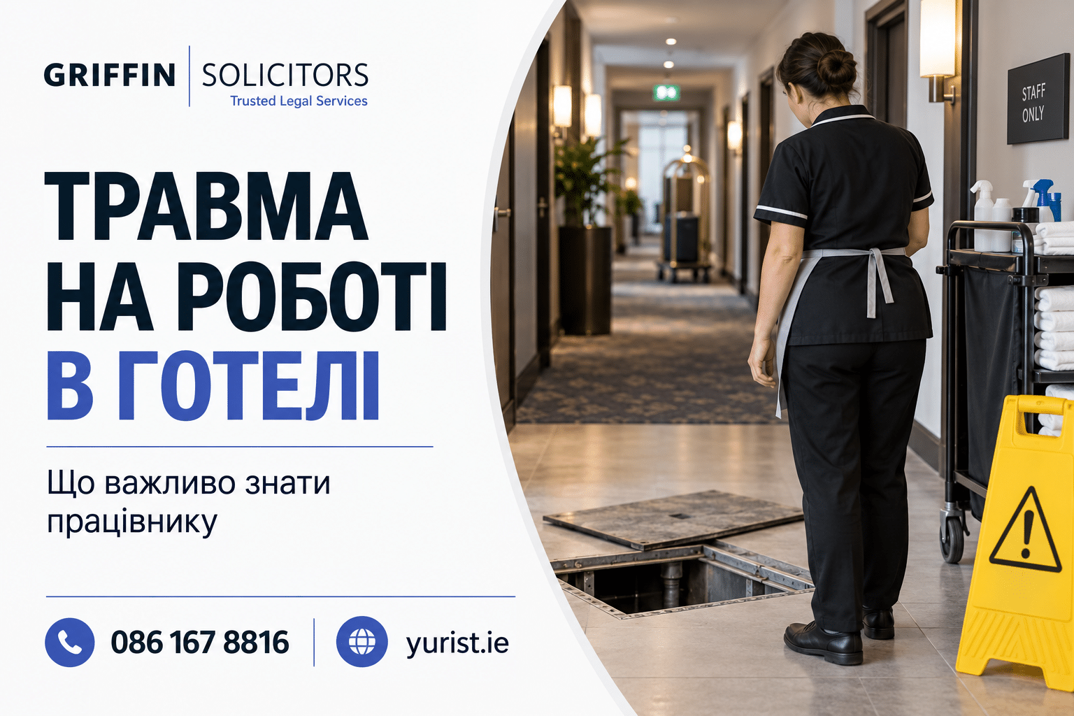 Травма на роботі в готелі в Ірландії: 5 важливих кроків